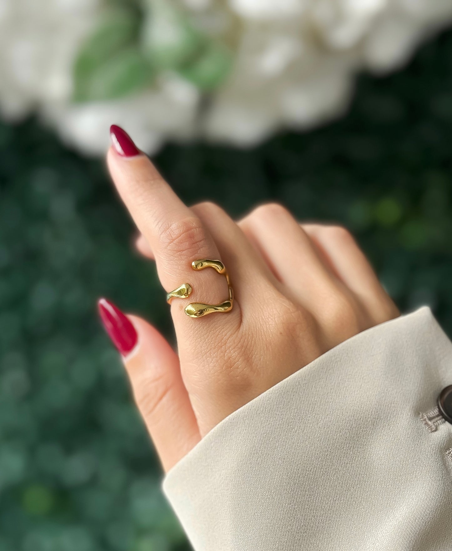 Gold Drip Ring (adjustable)